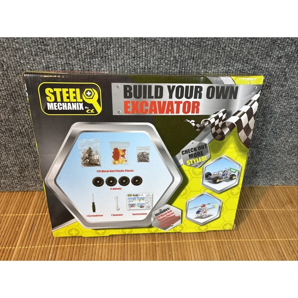 Build Your Own Excavator CK Steel Mechanix 186 pieces. Ages 8+ Item # 71546‎ New